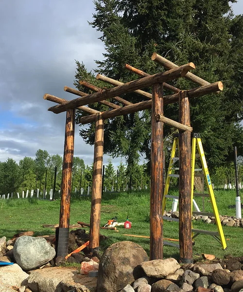 Rock Wall, Irrigation System & New lawn in Bonney Lake 